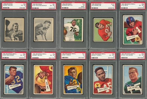1948-1952 Bowman Football Collection (148) Including Hall of Famers